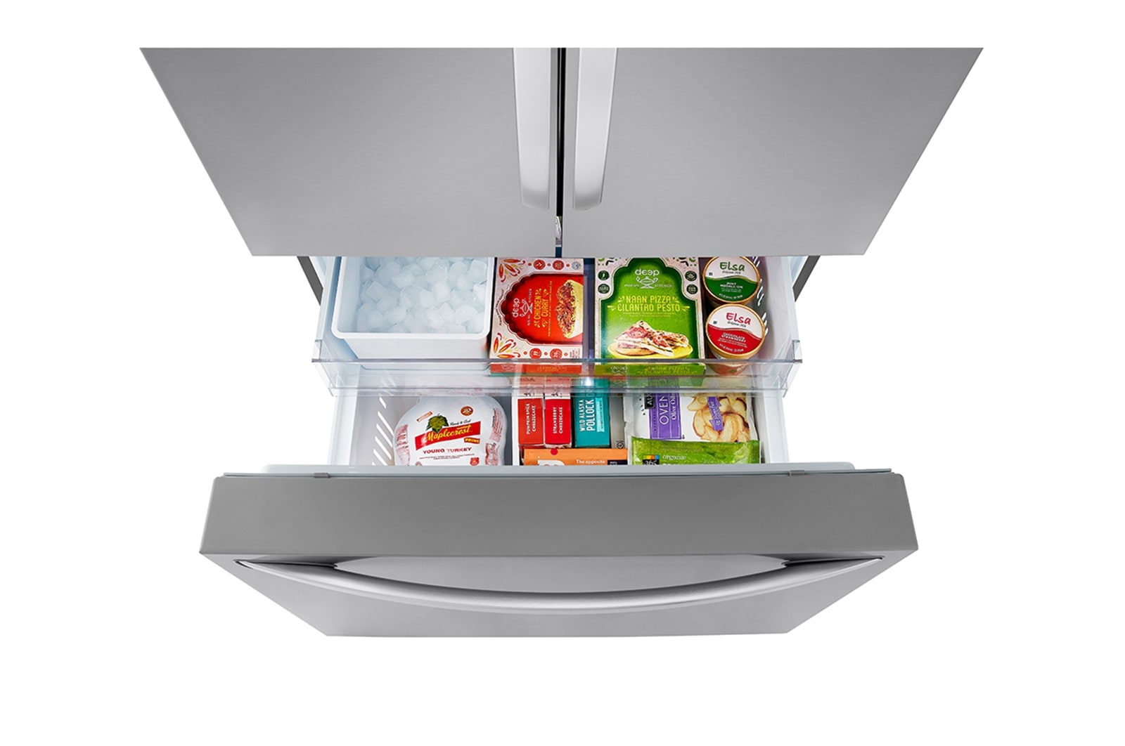 LG 36" 27 cu.ft. Counter-Depth MAX™ French 3-Door Refrigerator | Internal Water Dispenser | Ice Maker, LRFLC2706S