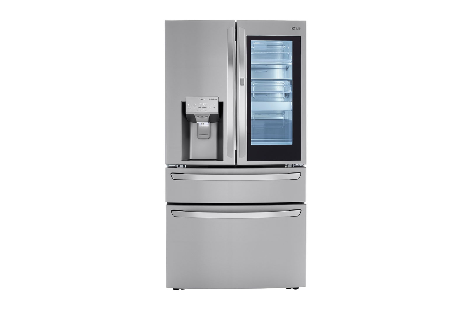 LG 30 cu.ft. InstaView ThinQ® Door-in-Door® Refrigerator with Craft Ice™, LRMVS3006S