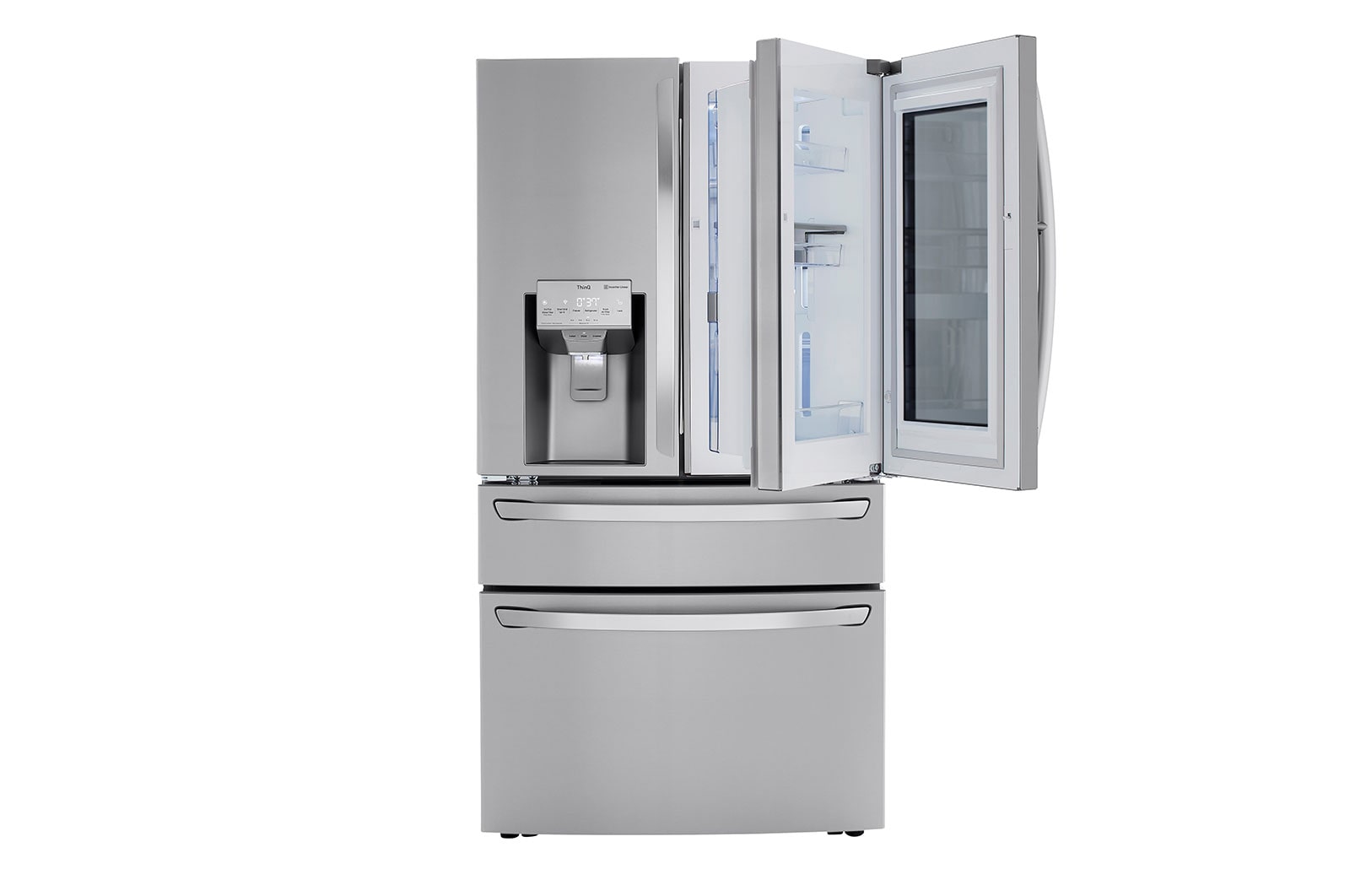 LG 30 cu.ft. InstaView ThinQ® Door-in-Door® Refrigerator with Craft Ice™, LRMVS3006S