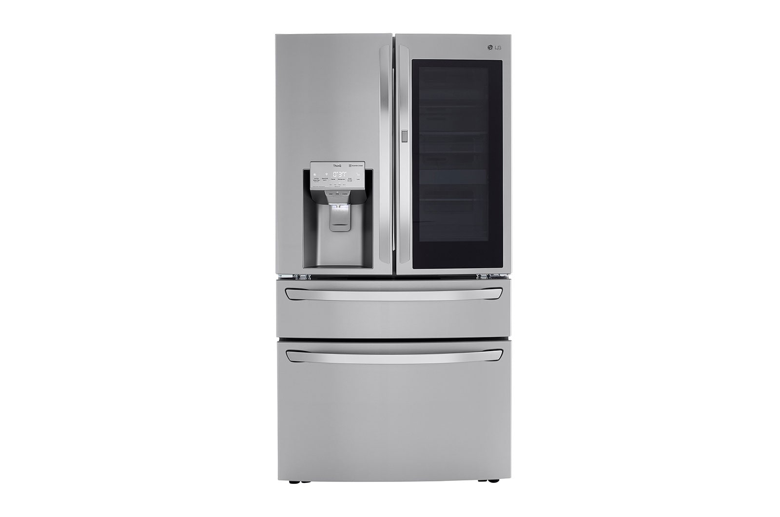 LG 30 cu.ft. InstaView ThinQ® Door-in-Door® Refrigerator with Craft Ice™, LRMVS3006S