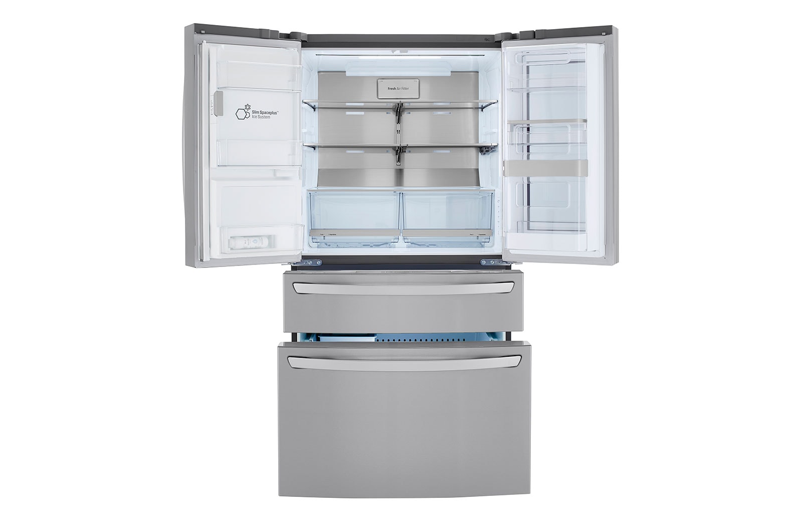 LG 30 cu.ft. InstaView ThinQ® Door-in-Door® Refrigerator with Craft Ice™, LRMVS3006S