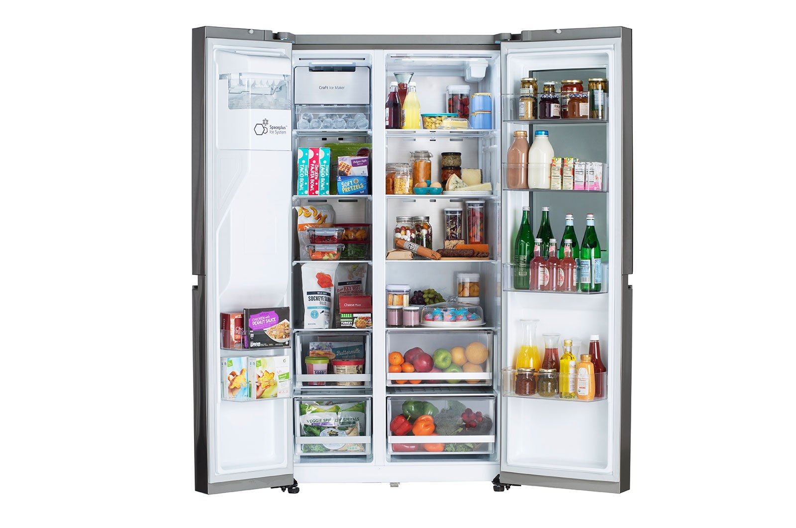 LG 36" 27 cu.ft. InstaView® Standard-Depth Side by Side Refrigerator | Ice & Water Dispenser | Dual Ice Maker with Craft Ice®, LRSOS2706S