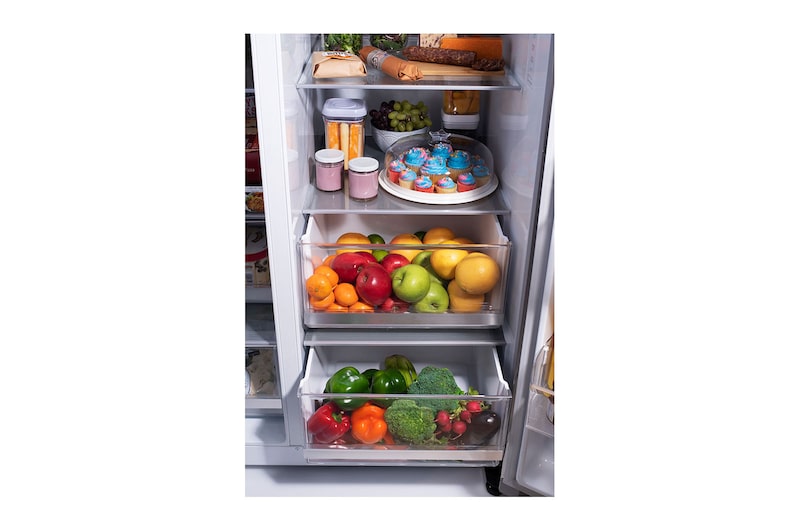 LG 36" 27 cu.ft. InstaView® Standard-Depth Side by Side Refrigerator | Ice & Water Dispenser | Dual Ice Maker with Craft Ice®, LRSOS2706S