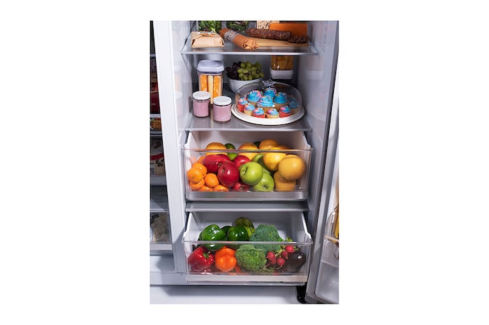 LG 36" 27 cu.ft. InstaView® Standard-Depth Side by Side Refrigerator | Ice & Water Dispenser | Dual Ice Maker with Craft Ice®, LRSOS2706S