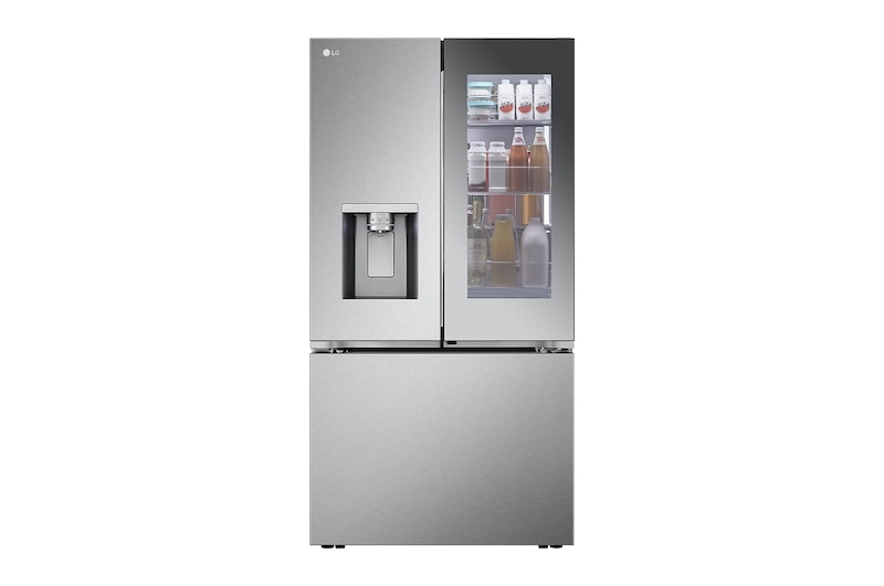 LG 36" 26 cu.ft. Mirror InstaView® Door-in-Door® Counter-Depth MAX™ French 3-Door | Ice & Water Dispenser | 4 Types of Ice with Craft Ice®, LRYKC2606S