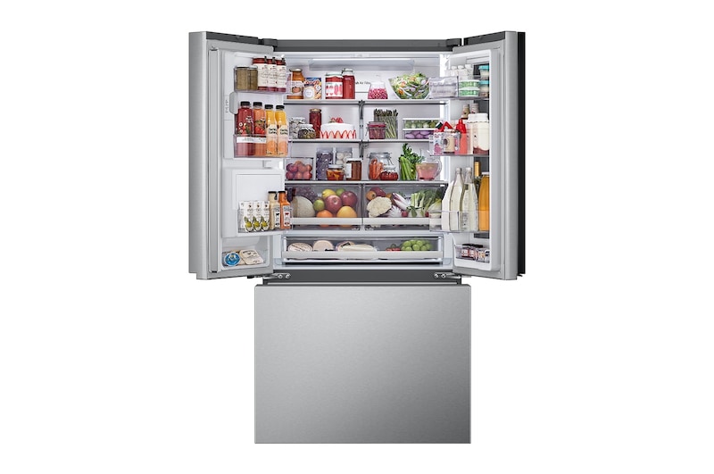 LG 36" 26 cu.ft. Mirror InstaView® Door-in-Door® Counter-Depth MAX™ French 3-Door | Ice & Water Dispenser | 4 Types of Ice with Craft Ice®, LRYKC2606S