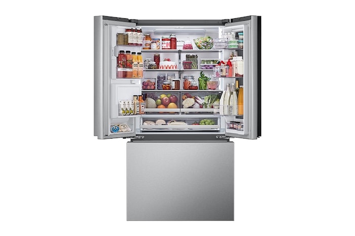 LG 36" 31 cu.ft. Mirror InstaView® Door-in-Door® Standard-Depth MAX™ French 3-Door  | Ice & Water Dispenser | 4 Types of Ice with Craft Ice®, LRYKS3106S