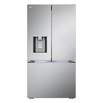 Front view of 36" 31 cu.ft. Standard-Depth MAX™ French 3-Door Refrigerator | Ice & Water Dispenser (LRYXS3106S)