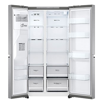 Front view with door open