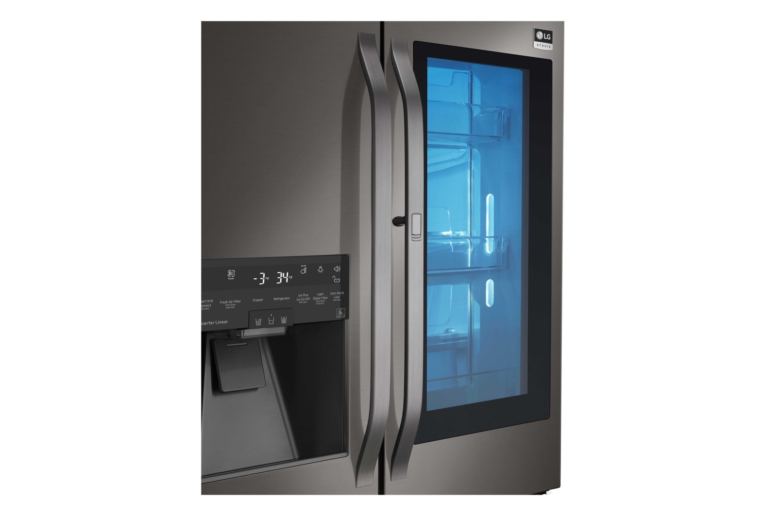 LG STUDIO - 36" InstaView Door-in-Door® Counter-Depth Refrigerator, 24 cu. ft., LSFXC2496D