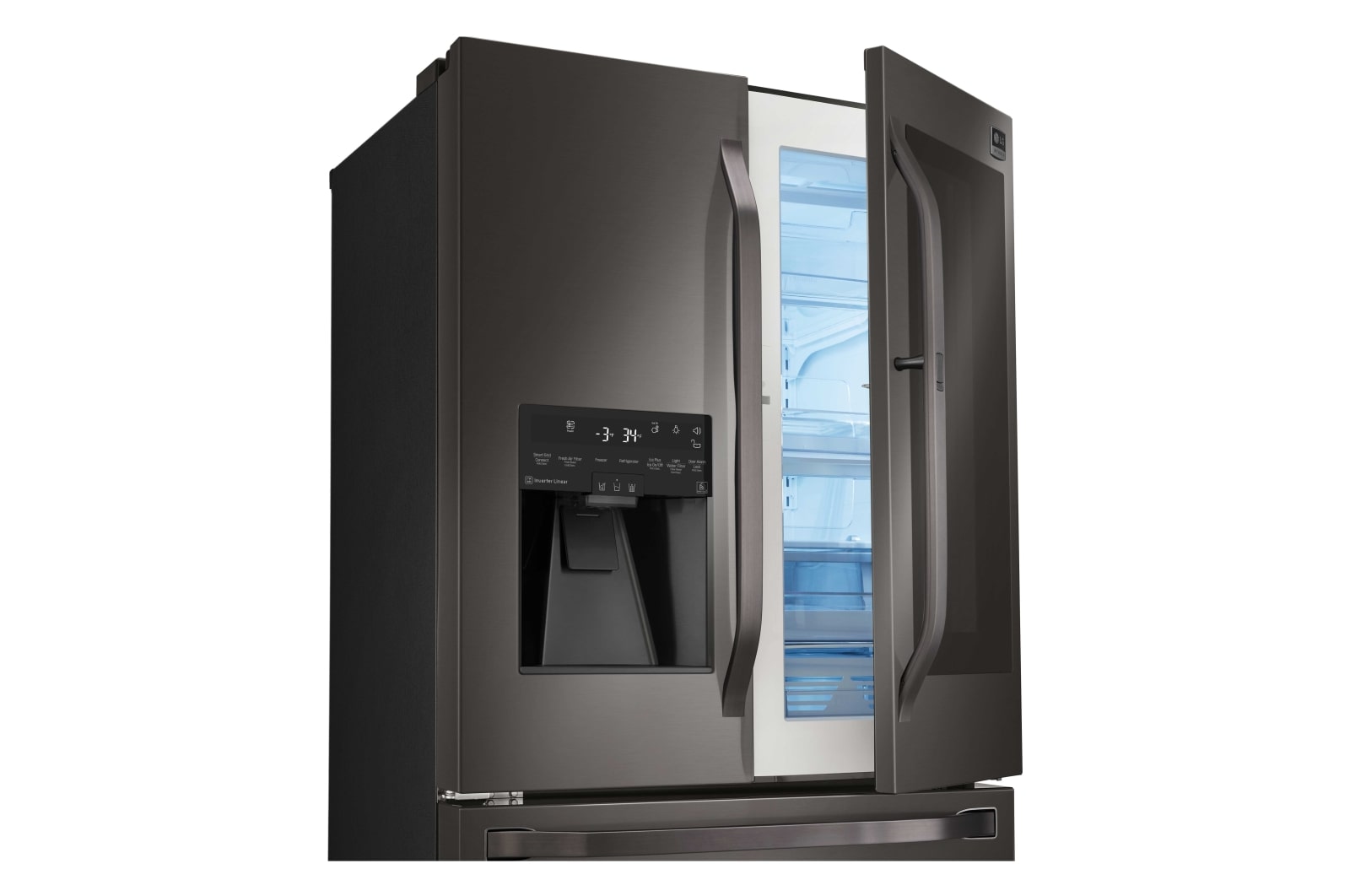 LG STUDIO - 36" InstaView Door-in-Door® Counter-Depth Refrigerator, 24 cu. ft., LSFXC2496D