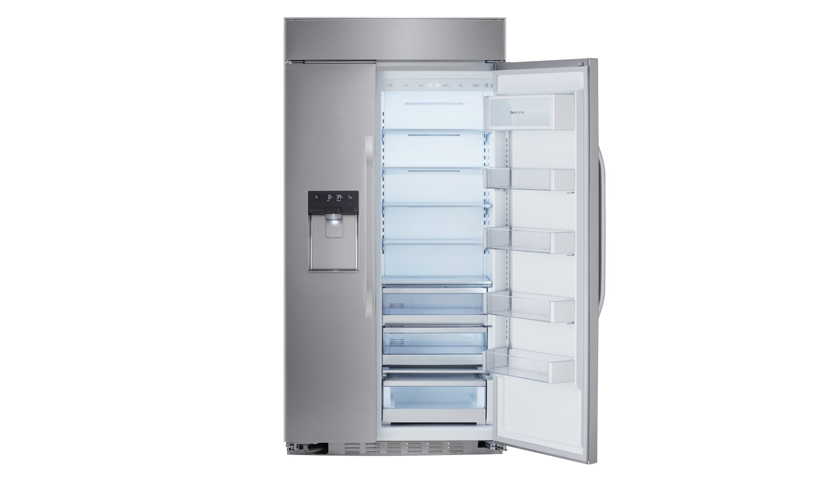 LG STUDIO- 42" Ultra-Large Capacity Side-by-Side Refrigerator with Ice & Water Dispenser, 26 cu. ft., LSSB2692ST