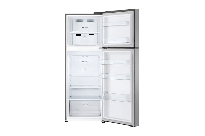 front view open with empty