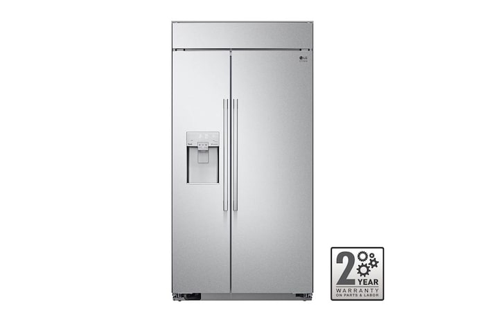 LG 42" 26 cu.ft. LG STUDIO Built-In Side by Side Refrigerator | Ice & Water Dispenser | Flush Design, SRSXB2622S