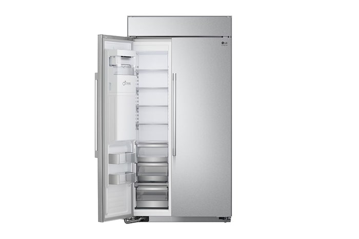 LG 42" 26 cu.ft. LG STUDIO Built-In Side by Side Refrigerator | Ice & Water Dispenser | Flush Design, SRSXB2622S