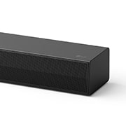 Front view of LG Soundbar S55TR's side corner