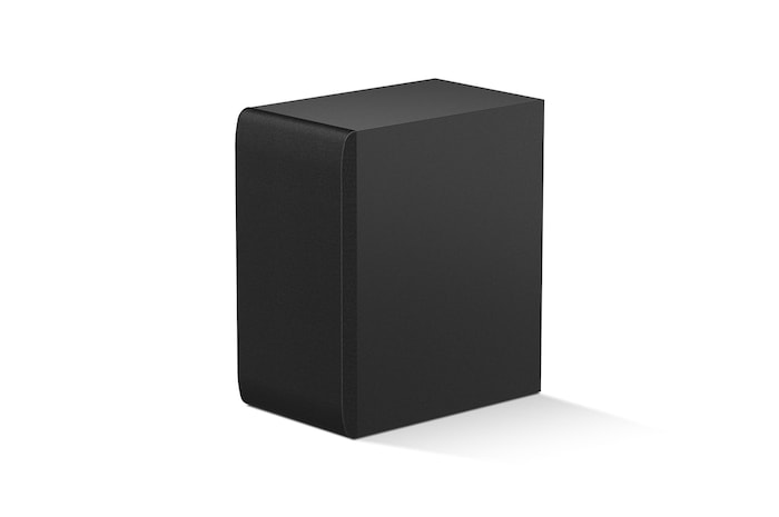 Angled view of subwoofer