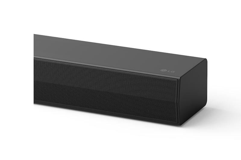 Front view of LG Soundbar US60TR's side corner