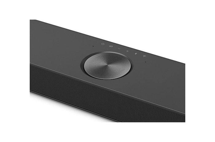 Top angled view of the center of LG Soundbar S90TR