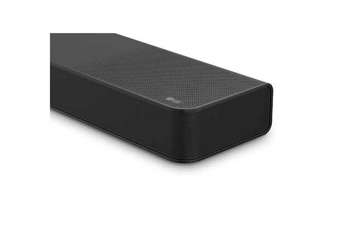 Front view of LG Soundbar S90TR's side corner