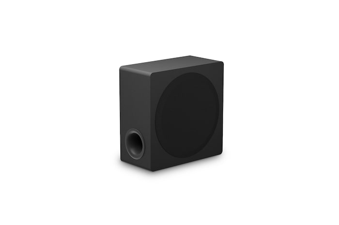 Angled view of subwoofer