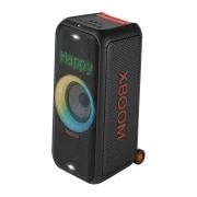 Left side forward with all lighting on. On the Dynamic Pixel Lighting panel, it shows the text; Happy.