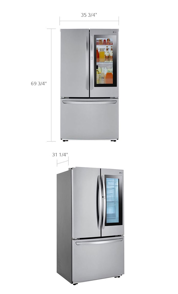 Cu Ft Instaview Door In Door Counter Depth Refrigerator Lfcc S Lg Ca