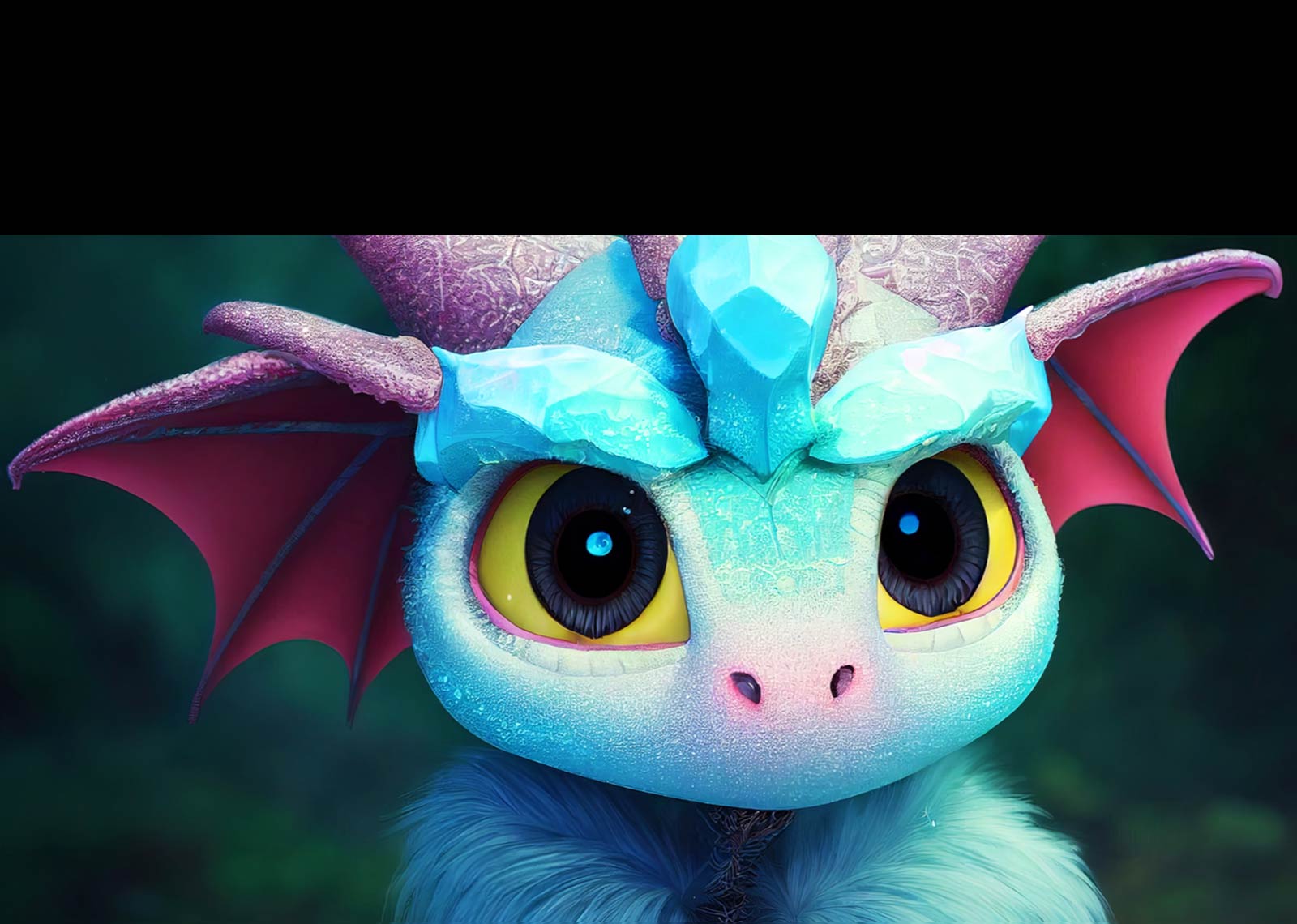 A video shows a gallery featuring images of a cartoon dragon with differing contrast, brightness, colour, etc. Two images are selected and then merged to create a personalized image settings profile.