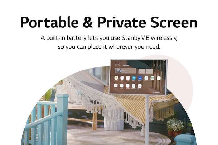 LG StanbyME Rollable Smart Touch Screen with 3hr Battery, 27ART10AKPL