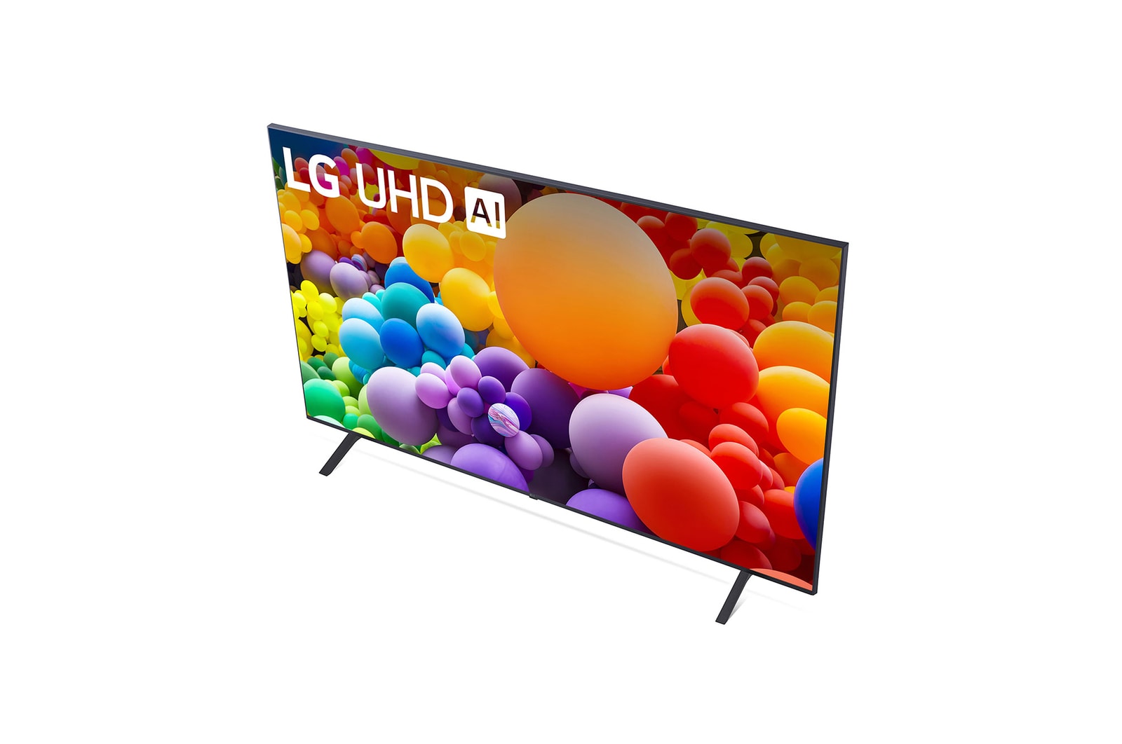 Close-up of the top edge of LG UHD TV, UT70