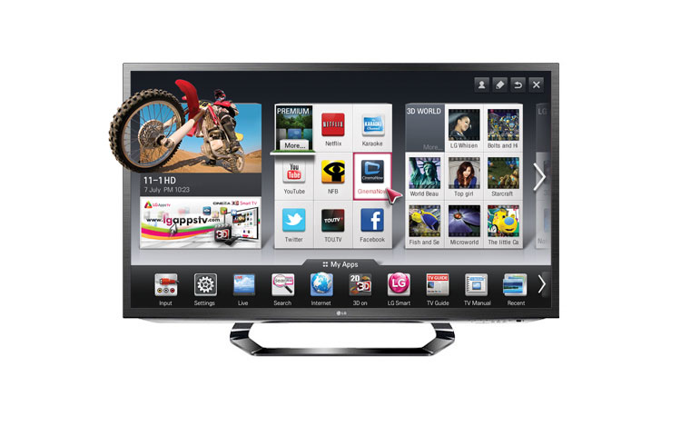 LG LM6200 Cinema 3D 1080p 120Hz LED with Smart TV, entertainment takes on a whole new dimension and look. Get all the depth and excitement of 3D you experience in the theater with LG Cinema 3D., 65LM6200