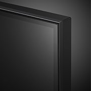 Close-up of the top edge of LG UHD TV, UT80