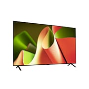 Slightly-angled right-facing side view of LG OLED TV, OLED B4