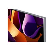 Close-up image of LG OLED evo TV, OLED G4 showing the ultra-slim top edge