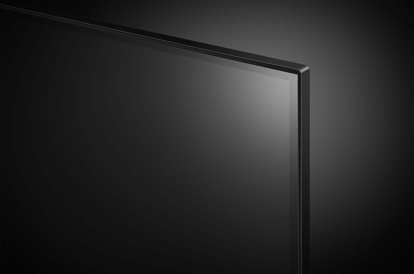 Close-up of the top edge of LG UHD TV, UT75