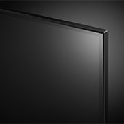 Close-up of the top edge of LG UHD TV, UT75