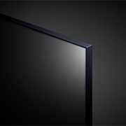 Close-up of the top edge of LG UHD TV, UT80