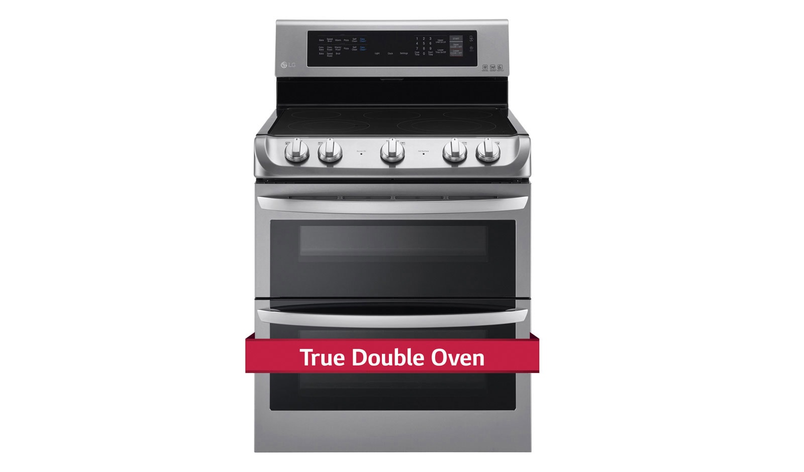 LG 7.3 cu. ft. Electric True Double Oven Range with ProBake™ Convection and EasyClean®, LDE4413ST