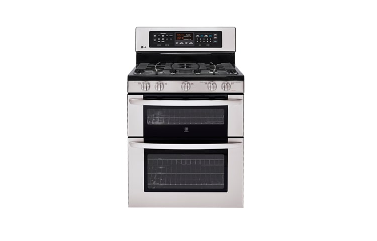 LG A Large Capacity Gas Double Oven with Infrared Grill (Upper: 2.2 cu.ft. / Lower: 3.9 cu.ft.), LDG3017ST