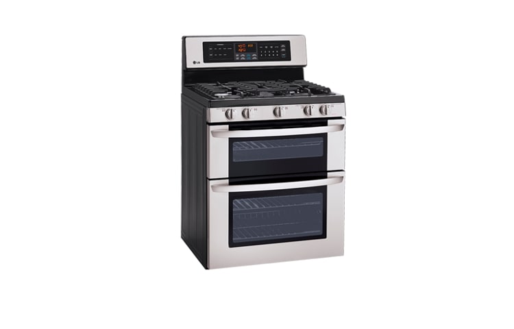 LG A Large Capacity Gas Double Oven with Infrared Grill (Upper: 2.2 cu.ft. / Lower: 3.9 cu.ft.), LDG3017ST