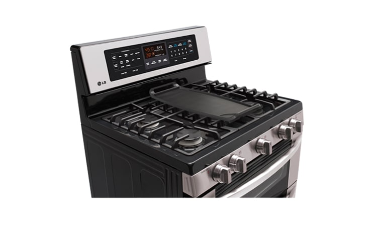 LG A Large Capacity Gas Double Oven with Infrared Grill (Upper: 2.2 cu.ft. / Lower: 3.9 cu.ft.), LDG3017ST