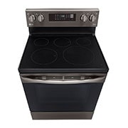LG 30" Elec. 6.3 cu ft. Range | Fan Convection, Air Fry , EasyClean®& Smart, Black Stainless, Freestanding, LREL6323D