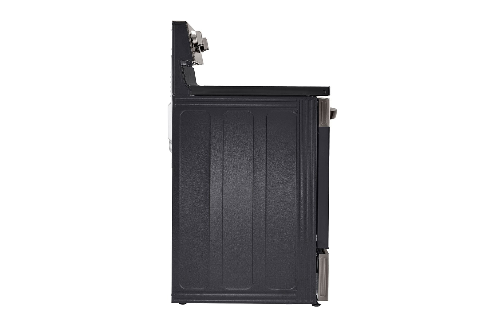 LG 30" Elec. 6.3 cu ft. Range | Fan Convection, Air Fry , EasyClean®& Smart, Black Stainless, Freestanding, LREL6323D