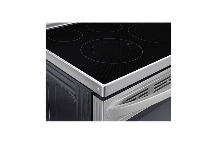 LG 30" Elec. 6.3 cu ft. Range | Fan Convection, Air Fry , EasyClean®& Smart, Stainless, Freestanding, LREL6323S