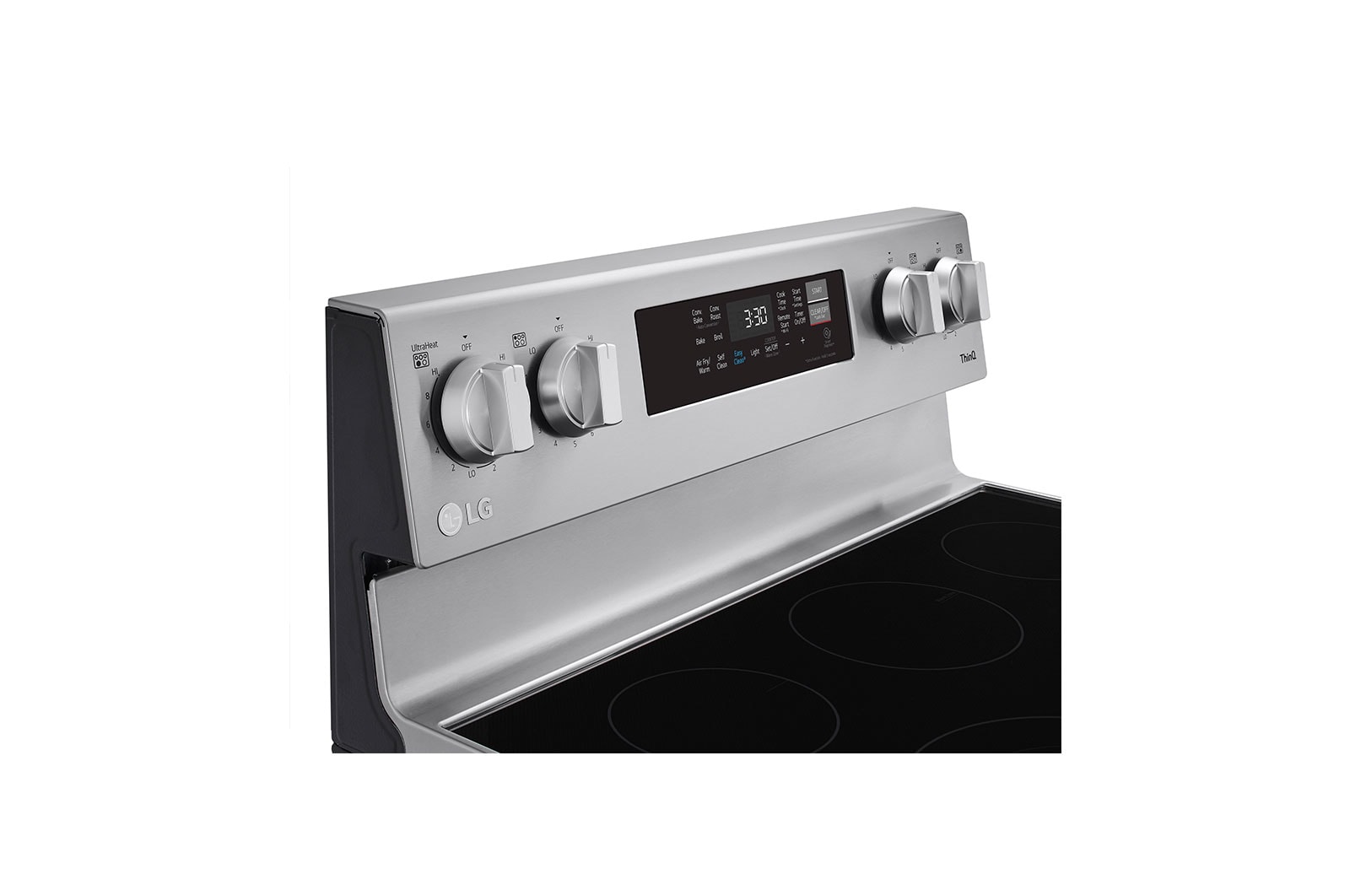 LG 30" Elec. 6.3 cu ft. Range | Fan Convection, Air Fry , EasyClean®& Smart, Stainless, Freestanding, LREL6323S