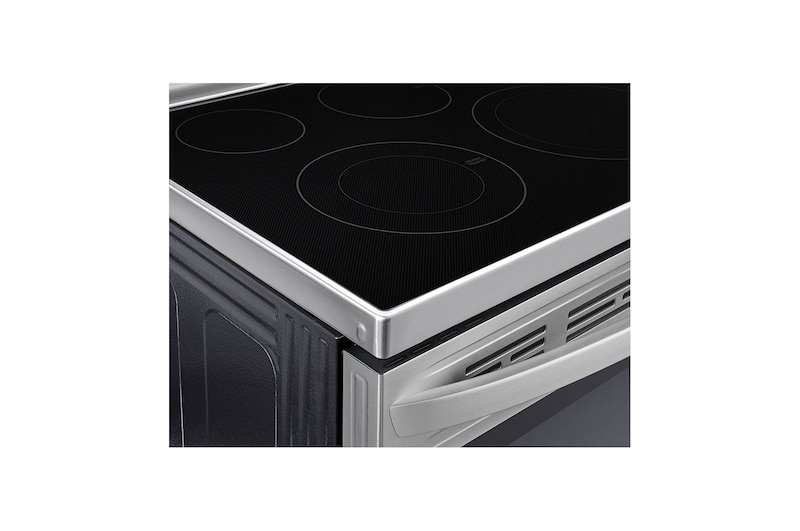 LG 30" Elec. 6.3 cu ft. Range | Fan Convection, Air Fry , EasyClean®& Smart, Stainless, Freestanding, LREL6323S