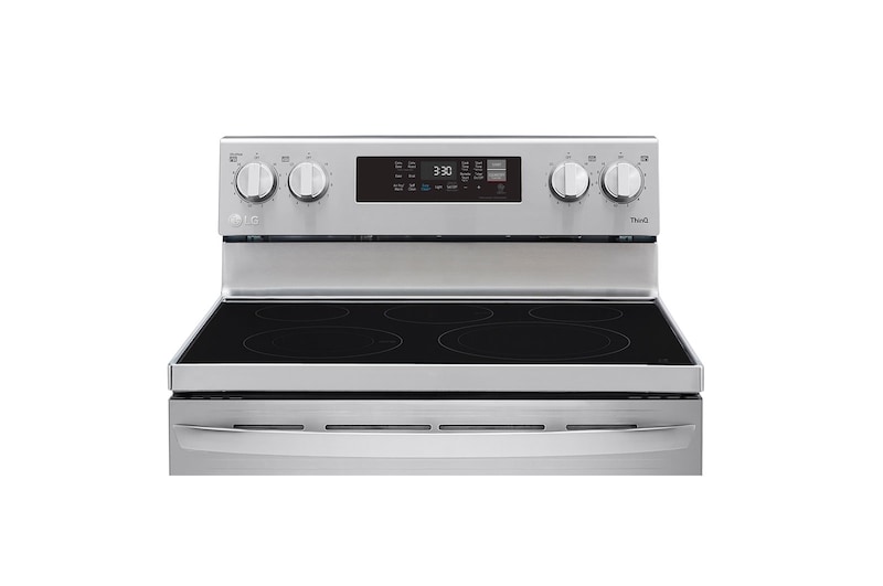 LG 30" Elec. 6.3 cu ft. Range | Fan Convection, Air Fry , EasyClean®& Smart, Stainless, Freestanding, LREL6323S