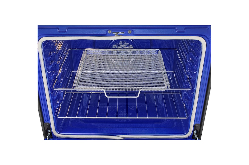 LG 30" Elec. 6.3 cu ft. Range | Probake Convection, Air Fry, InstaView®, SelfClean, EasyClean®& Smart, Black Stainless, Freestanding, LREL6325D