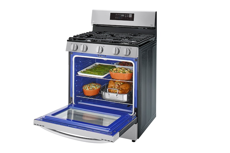 LG 5.8 cu ft. Smart Wi-Fi Enabled Fan Convection Gas Range with Air Fry & EasyClean®, LRGL5823S