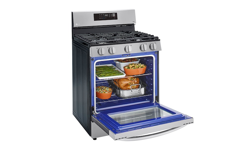 LG 5.8 cu ft. Smart Wi-Fi Enabled Fan Convection Gas Range with Air Fry & EasyClean®, LRGL5823S